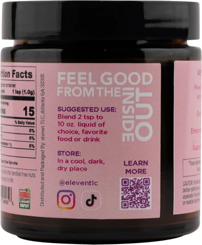 Vista 3 de Eleven TLC, polvo de espirulina azul orgánica, sin sabor, superalimentos, vitaminas y minerales, espirulina azul en polvo, proteína vegetal, sin