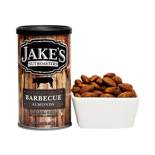 Vista 3 de Jake's Nut Roasters - Almendras para barbacoa (paquete de 2) almendras sazonadas tostadas secas enteras - Bocadillo alto en proteínas con sabor a