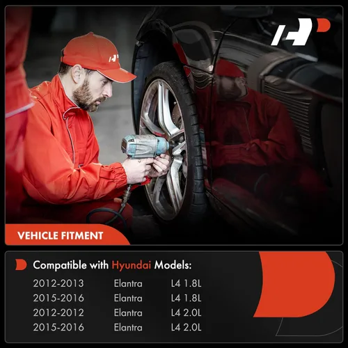 Vista 2 de A-Premium Sensor de velocidad de rueda ABS compatible con modelos Hyundai Elantra 2012-2013/2015-2016, construido en EE. UU. - Lado delantero