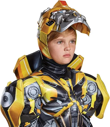 Vista 3 de Disfraz de Bumblebee Prestige de Transformers 5 para niños Amarillo
