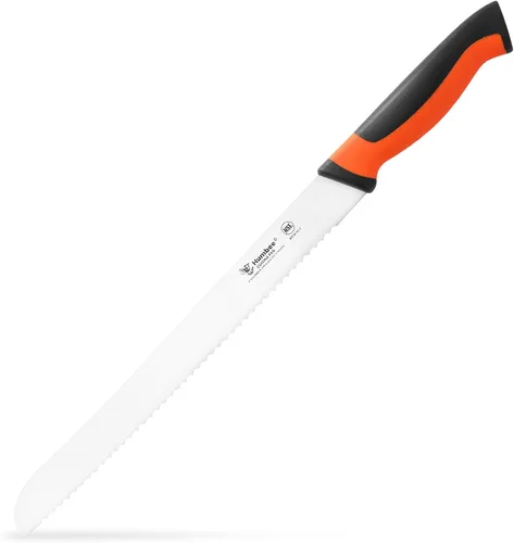 Vista 8 de Cuchillo de pan dentado de 10 pulgadas, cuchillo de hoja de acero inoxidable de alto carbono premium para pan con mango ergonómico, certificado NSF