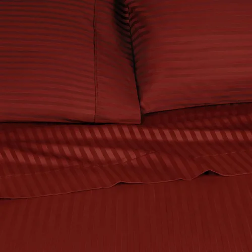 Vista 4 de Superior Juego de sábanas de algodón egipcio de 400 hilos, 1 sábana bajera elástica con bolsillo profundo, 1 sábana encimera, 1 funda de almohada