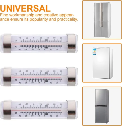 Vista 2 de Paquete de 12 termómetros para nevera y congelador 12-pack Thermometer material Plastics Stainless Steel Good quality Easy to install Cheap