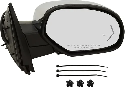 Vista 131 de Kool Vue - Espejo calefactable izquierdo para Chevrolet Silverado 1500 GMC Sierra 1500 2007-2013 plegable eléctrico con luz de señal y lámpara