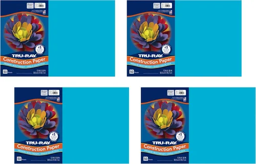 Vista 16 de Tru-Ray® Papel de construcción, 12.0 in x 18.0 in, 50% reciclado, azul atómico, paquete de 50