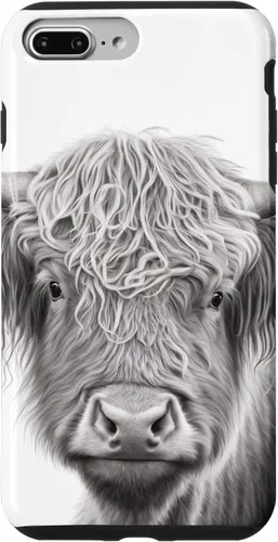 Vista 9 de Funda para iPhone 15 Highland Cow Scottish Cattle Pencil