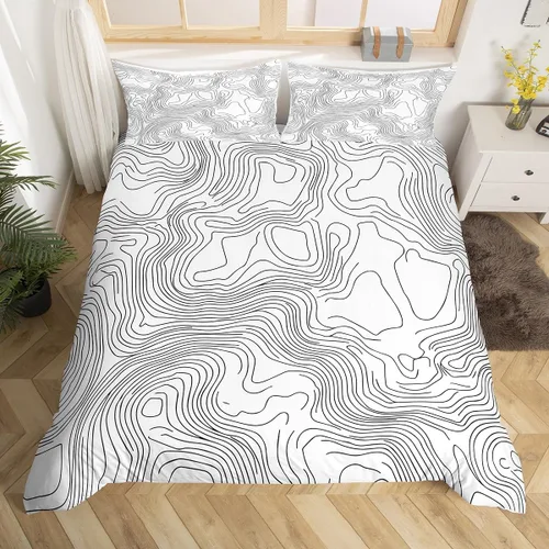 Vista 10 de Castle Fairy Juego de funda de edredón con estampado de guitarra, tamaño individual, juego de ropa de cama reversible con temática musical