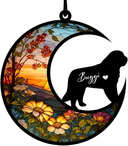Vista 45 de Atrapasoles conmemorativos personalizados para perros Akita, nombre de perro personalizado, adorno de pérdida de perro, regalo para amantes