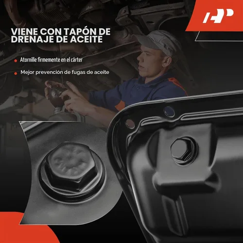 Vista 7 de A-Premium - Sump de aceite inferior para motor con tapón de drenaje