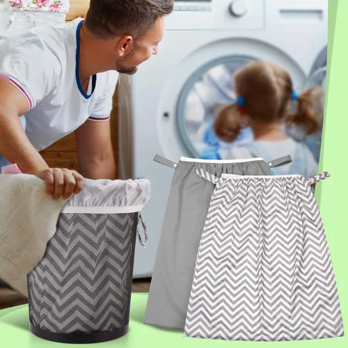 Vista 8 de Teamoy Forro reutilizable para cubeta para pañales de tela, pañales sucios, bolsa húmeda，