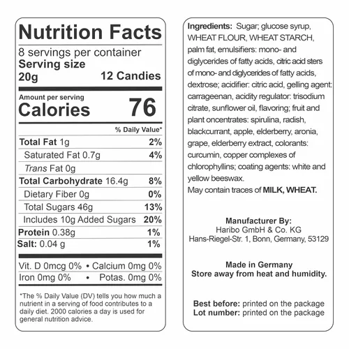 Vista 3 de Haribo Pico-Balla Gummy Candy 5.64 oz