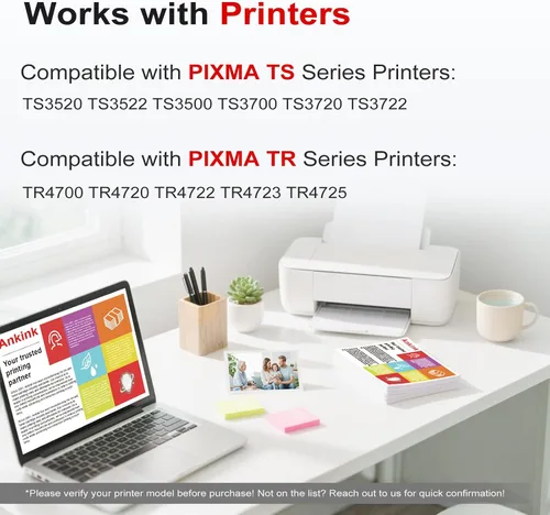 Vista 3 de Ankink 275XL 276XL Paquete combinado de tinta de repuesto para cartuchos de tinta Cannon 275 y 276 para Canon PG-275 XL Color negro para impresora