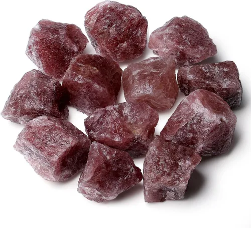 Vista 9 de ZHIYUXI Amatista de 2 pulgadas, cuarzo rosa, cuarzo transparente, fluorita, piedras en bruto, cristales crudos a granel, piedras preciosas naturales