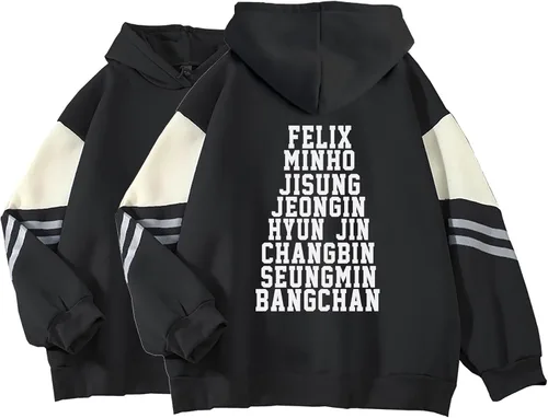 Vista 13 de JUNG KOOK SKZ Hoodie Hyunjin, Felix, Changbin, Bangchan Sweatshirt Shirt Skz Merch for Women