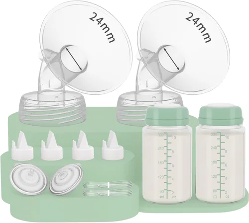 Vista 21 de Juego completo de 2 piezas de repuesto de extractor de leche de 0.472 in con botella de 10 oz compatible con bomba Spectra S1/S2/SG/9plus