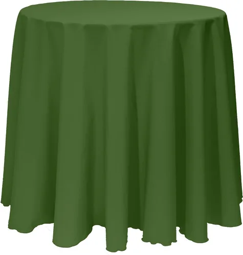 Vista 4 de Ultimate Textile Mantel redondo de lino de poliéster de 96 pulgadas, color verde oliva