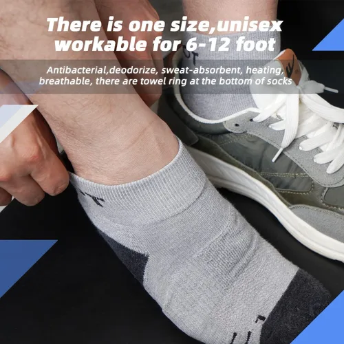 Vista 4 de SUNFOOT 3 Pair Men Ankle Socks Women Breathable Athletic Socks Compression Running Sock Cushioned No Show Sport Cotton Socks