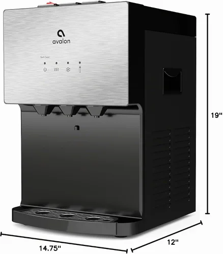 Vista 8 de Avalon A12 - Dispensador de agua sin botellas de sobremesa, 3 temperaturas, autolimpiante, de acero inoxidable