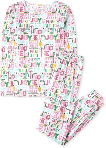 Vista 47 de The Children's Place Pijama de Navidad unisex para bebé, algodón