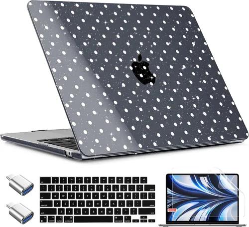 Vista 10 de TWOLSKOO Funda para MacBook Air de 15 pulgadas 2025 2024 2023 Release M4 A3241 M3 A3114 M2 A2941, carcasa rígida de plástico, protector de pantalla