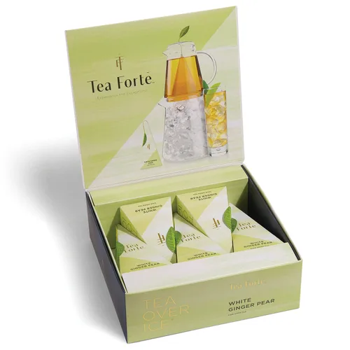 Vista 11 de Tea Forte Tea Over Ice Blue Mint Nectar - Mezcla Premium de té helado de hierbas orgánicas sin cafeína, 5 bolsas de té con infusor piramidal hechas