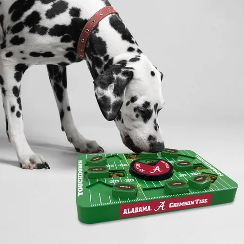 Vista 4 de Pets First NCAA Alabama Juguete de Rompecabezas Grande, Juguete de Tratamiento de Rompecabezas para Perros, Nuevo Tamaño Grande, Juguete Interactivo