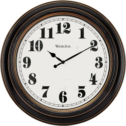 Vista 9 de Westclox Reloj de pared tradicional de 20 pulgadas, funciona con pilas, para sala de estar, dormitorio, oficina, regalo ideal para inauguración