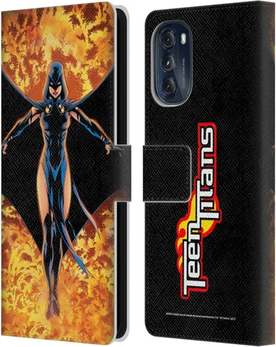 Vista 9 de Head Case Designs Funda de piel con licencia oficial de la Liga de la Justicia DC Comics #100 Variant Teen Titans Comic Art compatible con Motorola