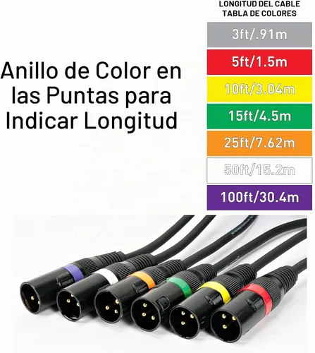 Vista 4 de adj Productos AC3PDMX100 es un cable DMX verdadero de 100 pies para equipos de iluminación