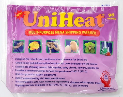 Vista 3 de Uniheat Paquete de calor de 72 horas para plantas de envío, insectos vivos, reptiles, peces tropicales (paquete de 1)