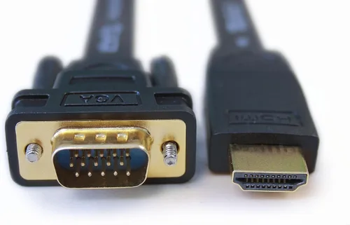 Vista 4 de Adaptador HDMI a VGA enchufable, cable unidireccional sin controlador de 6 pies (5.9 ft): conecta portátiles, computadoras de escritorio
