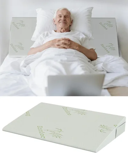 Vista 7 de Almohada de cuña extra ancha para aliviar el reflujo ácido, cuña de colchón, elevador de colchón inclinado, almohada de cuña de cama para dormir