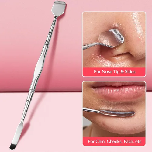 Vista 3 de Litbear - Juego de herramientas para eliminar puntos negros, 6 unidades Blackhead Pimple Comedones Extractor, Acne Tools Extractor kit, Scraper