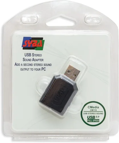 Vista 6 de Syba Adaptador de sonido estéreo USB externo para Windows, Mac, fuente de audio adicional de Linux con conector de micrófono de audio de 0.138 in