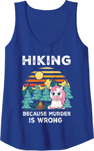 Vista 8 de Hiking Because Murder Is Wrong Unicorn - Camiseta sin mangas para excursionistas