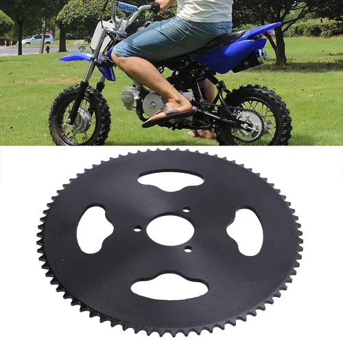 Vista 8 de Piñón trasero de acero T8F 74T, piñón trasero de 1.181 in, piñón trasero de motocicleta para motocicleta pequeña, vehículo todo terreno