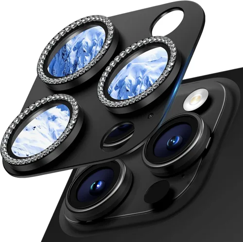 Vista 15 de Protector de lente de cámara para iPhone 15/iPhone 15 Plus/iPhone 14/iPhone 14 Plus, pantalla de cubierta de cámara de vidrio templado de aleación