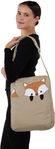 Vista 7 de Peeking Fox On - Bolso bandolera grande de lona