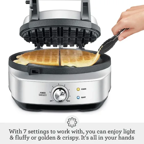 Vista 7 de Breville BWM520XL - Máquina para hacer gofres sin ensuciar, acero