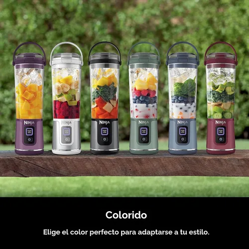 Vista 8 de Ninja Blast Two-Pack Portable Blender, 18oz, Peach & Stone, BC155PS Dos licuadoras portátiles Ninja Blast inalámbricas. USB-C recargable, BlastBlade