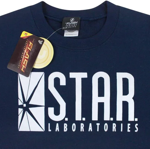 Vista 4 de DC Comics Flash TV STAR Laboratories Unisex Navy Sweater Sweatshirt