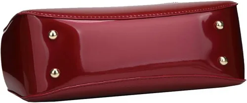 Vista 4 de Rullar Bolso elegante de las mujeres y bolso de la manija superior del bolso de la manija de la bolsa de cuero de patente de la totalizador