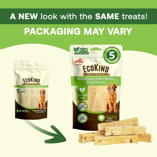 Vista 3 de EcoKind Premium Gold Yak Cheese Masticables para Perros del Himalaya, golosinas saludables para perros pequeños, totalmente naturales, masticables