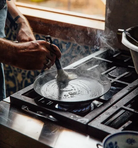 Vista 4 de Matfer Bourgeat Sartén para crêpes de acero al carbono negro, 7