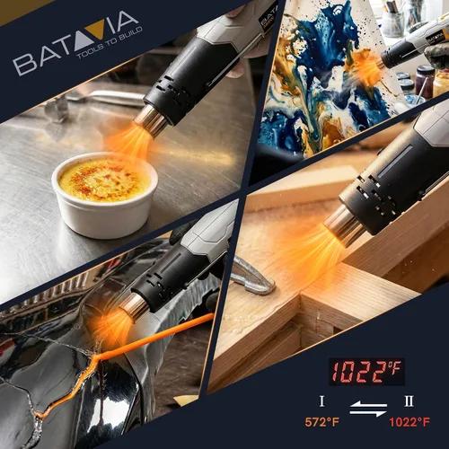 Vista 9 de BATAVIA - Pistola de aire caliente de calor rápido de 380 W con tecnología de calor uniforme y fusibles de doble protección, 2 temperaturas