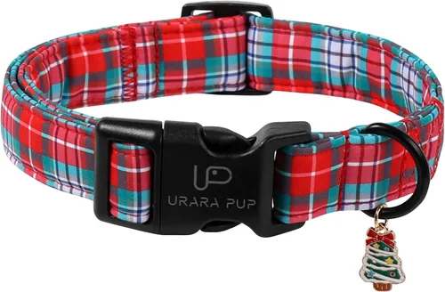 Vista 35 de Collar de perro floral azul, collar floral de algodón ajustable para primavera y verano con colgante de margarita, hebilla de liberación rápida