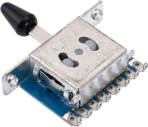 Vista 5 de Interruptor de palanca selector de recogida de 5 vías Alpha para guitarra eléctrica estilo Strat de importación