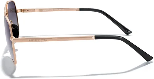 Vista 3 de MERRY'S Lentes de sol clásicos Pilot para hombres y mujeres, lentes de sol polarizados para conducción con lentes espejados, protección UV 400