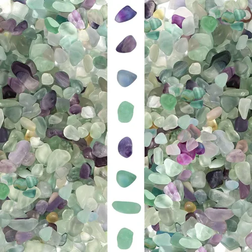 Vista 10 de gemshan Chips de amatista de 2 libras de cristal triturado natural a granel de 0.276 in a 0.354 in, piedra de cristal curativo para acuario, jarrón