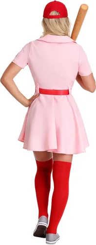 Vista 7 de Conjunto de disfraz bordado de Dottie para mujer de una liga de su propio Rosado